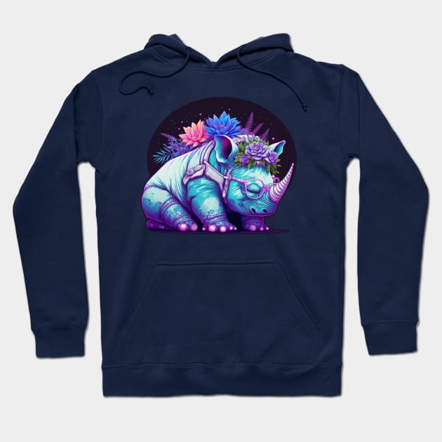 Sleepy Rhino Hoodie by PukingRainbow